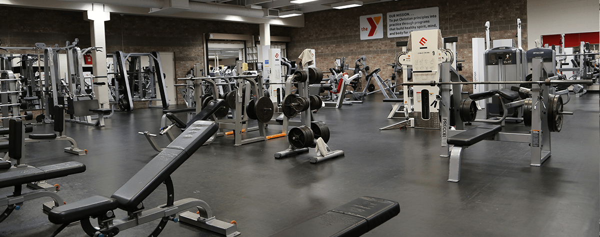 The weight room at the Briargate YMCA