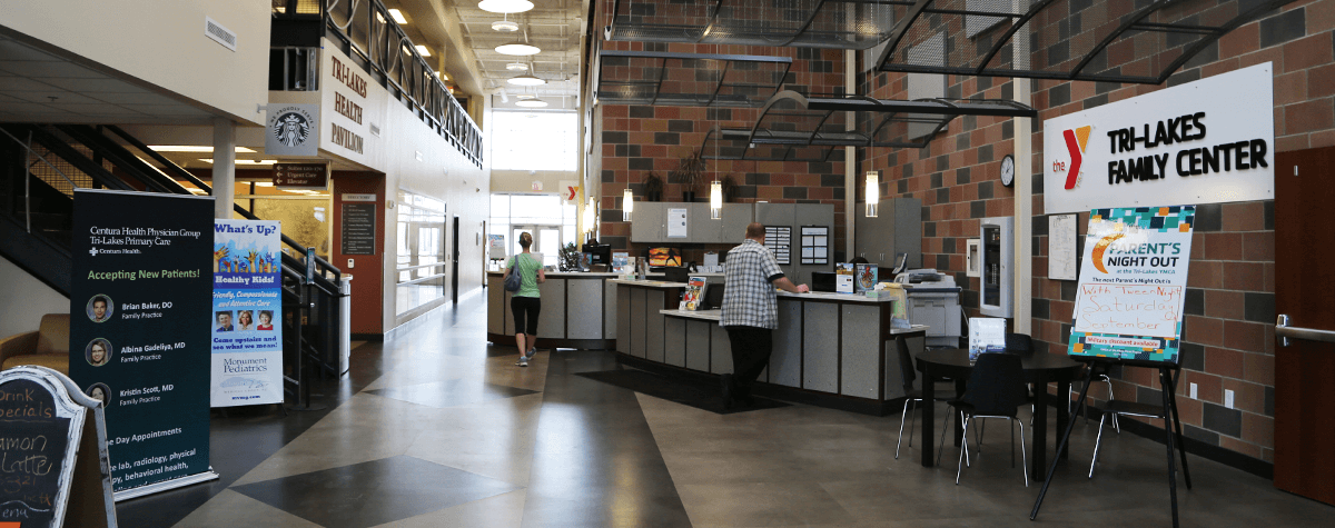 Front lobby of the Tri-Lakes YMCA