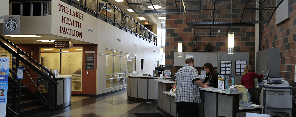 Front lobby of the Tri-Lakes YMCA